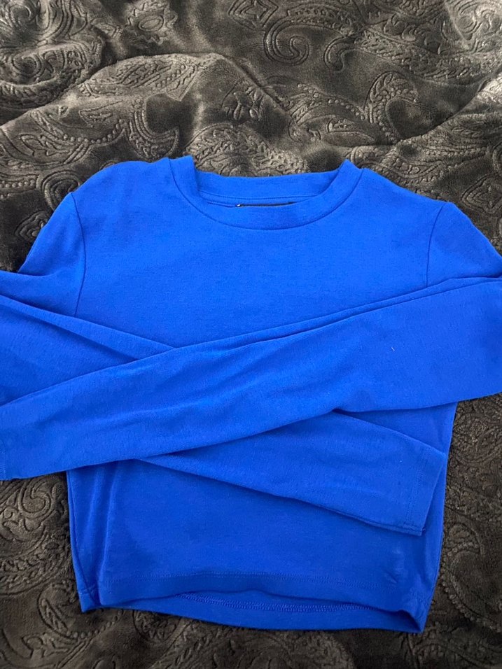 Pembe Uzun kollu crop top - Görsel 2