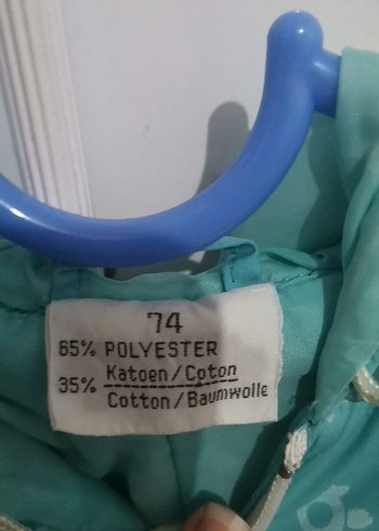 Mavi Baskılı Fermuarlı Bebek Tulumu - Görsel 3