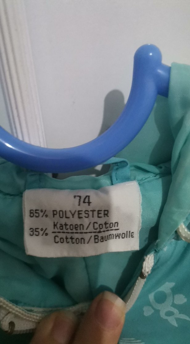 Mavi Baskılı Fermuarlı Bebek Tulumu - Görsel 3