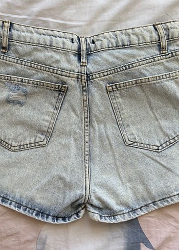 Trendyol & Milla Düğmeli Gri Mini Denim Şort Etek
