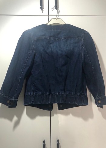 Codentry Düğmeli Lacivert Kadın Denim Ceket