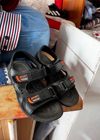 Erkek Çocuk Siyah sandalet - Görsel 2