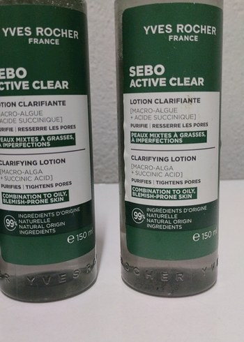  Beden Yves Rocher Sebo Active Clear Tonik 150 ml