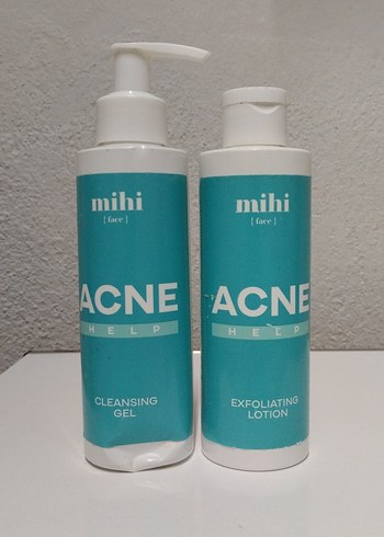 Mihi Akne Temizleyici Jel ve Peeling Losyonu