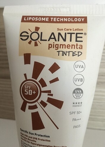  Beden Renk Solante pigmenta tinted güneş kremi 