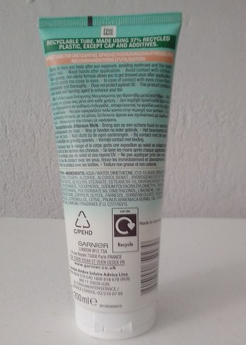 Beden Renk Garnier Ambre Solaire After Sun Yatıştırıcı Krem