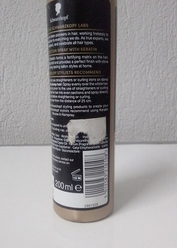 Schwarzkopf Keratin Isı Koruyucu Sprey - Görsel 6