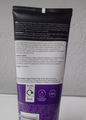 John Frieda Frizz Ease Onarıcı Şampuan 250ml - Görsel 6