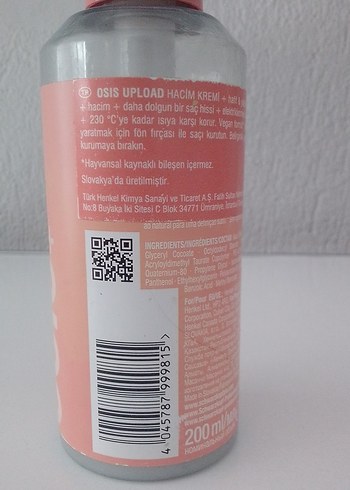 Schwarzkopf  upload hacim saç kremi - Görsel 6
