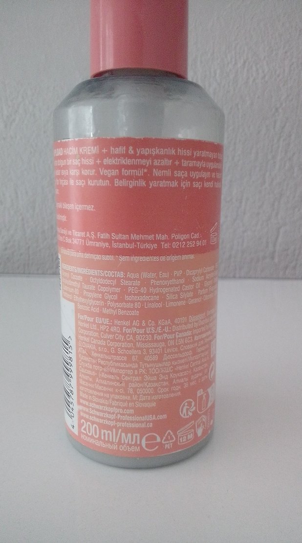 Schwarzkopf  upload hacim saç kremi - Görsel 5