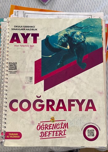 AYT Coğrafya Öğrencim Defteri