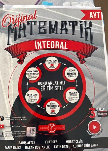 Orijinal Matematik İntegral Konu Anlatımlı Eğitim Seti