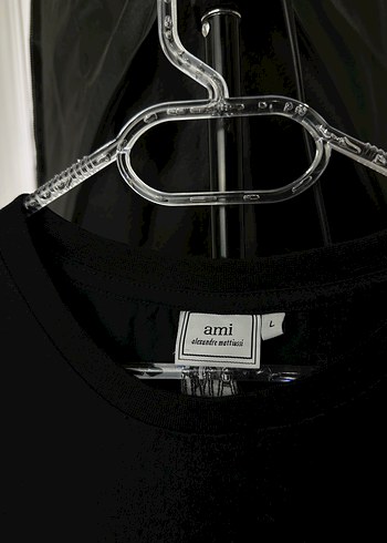 l Beden siyah Renk Ami Paris Tişört - Siyah T-Shirt Premium