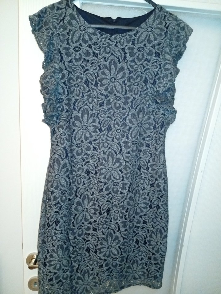 ofis elbisesi kusursuz güpürlü - Görsel 2