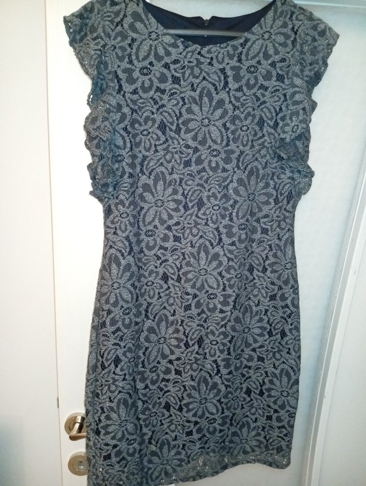 ofis elbisesi kusursuz güpürlü - Görsel 3