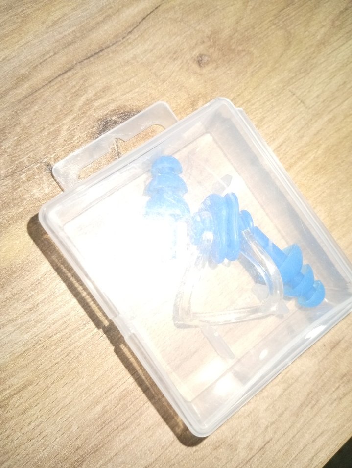 Mavi Şeffaf Mini Yüzme Burun Tıkacı ve kulak tıkacı - Görsel 2