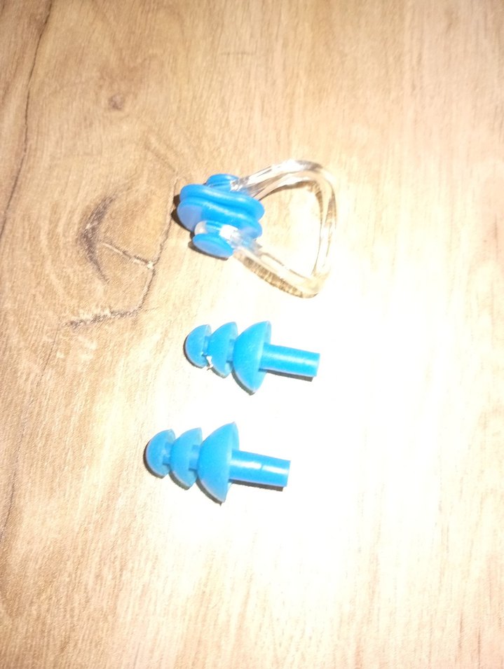 Mavi Şeffaf Mini Yüzme Burun Tıkacı ve kulak tıkacı - Görsel 3