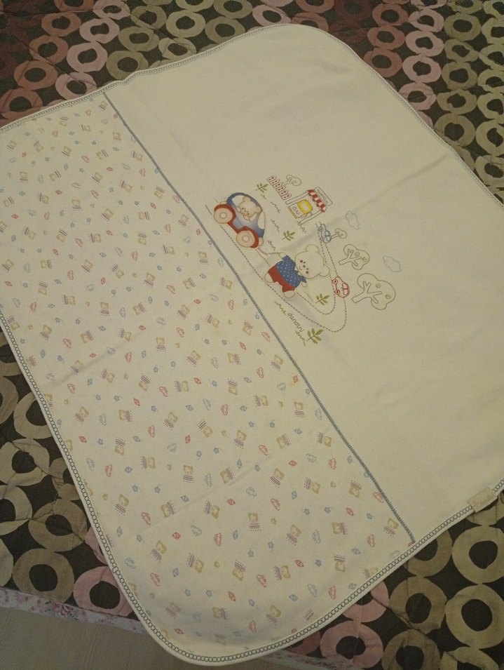 Nakışlı Pamuklu Beyaz Çocuk Battaniyesi - Görsel 4