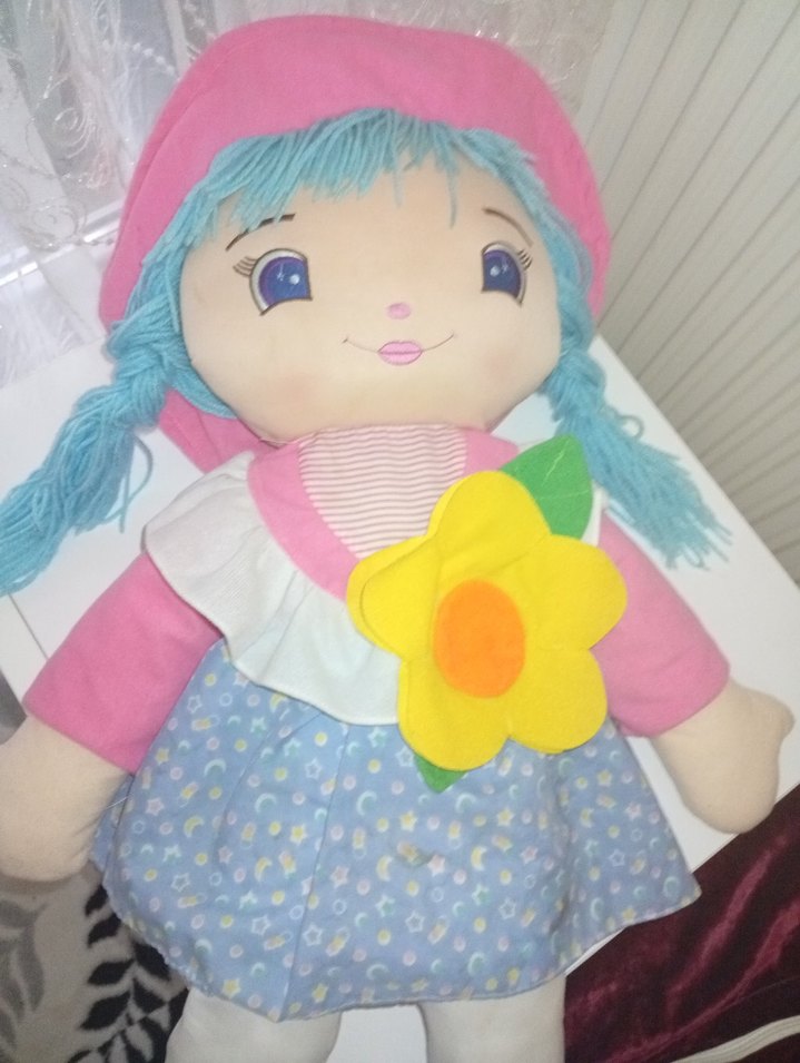 Pastel Pembe Renkli Yumuşak Bez Bebek - Görsel 3