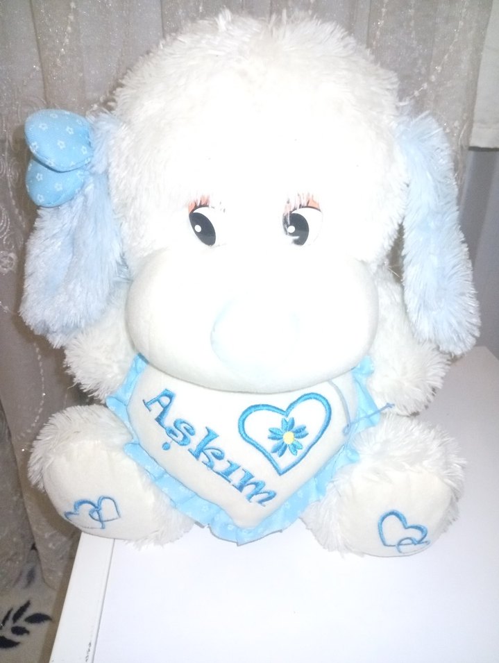 Mavi Pastel Peluş Oyuncak Kuzu - Görsel 2