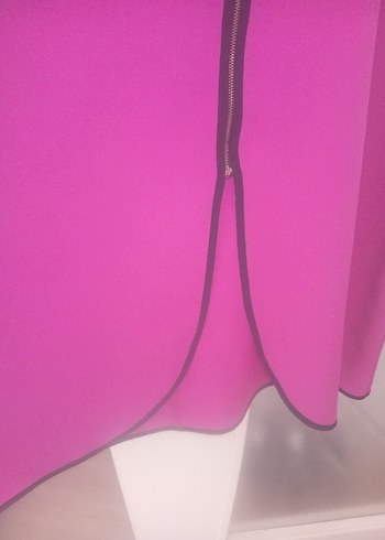 Fermuarlı Uzun Fuşya tunik - Görsel 5