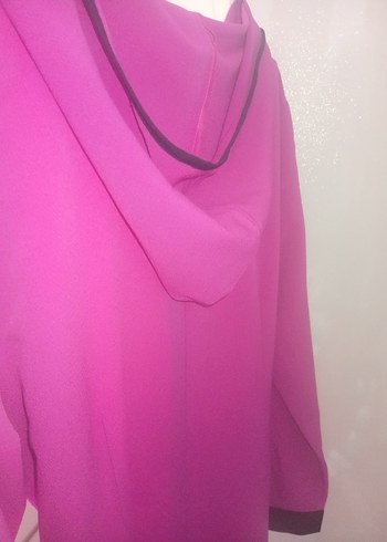 Fermuarlı Uzun Fuşya tunik - Görsel 4