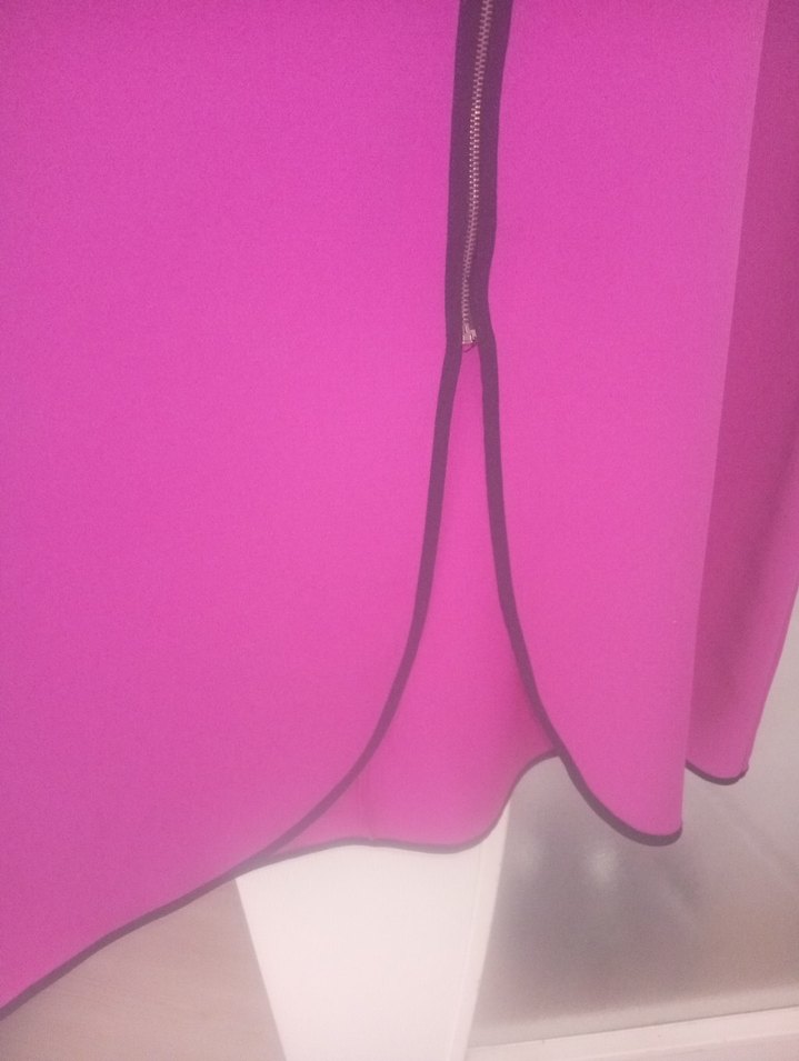 Fermuarlı Uzun Fuşya tunik - Görsel 5