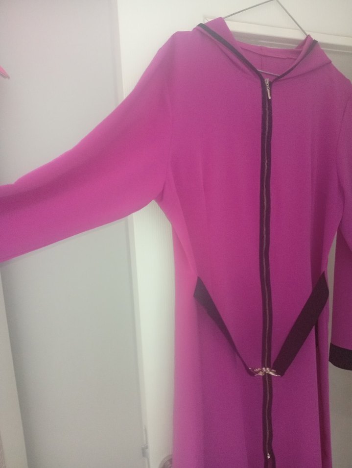 Fermuarlı Uzun Fuşya tunik - Görsel 2