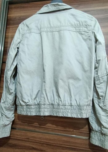 Bej Düğmeli Uzun Kollu Kadın trençkot - Görsel 3