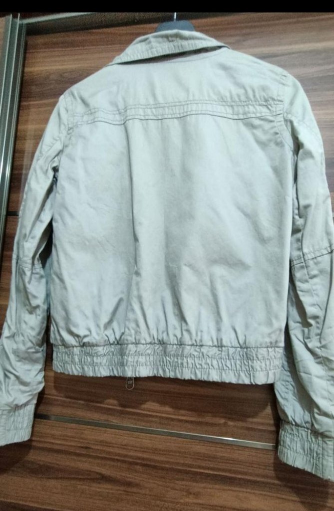 Bej Düğmeli Uzun Kollu Kadın trençkot - Görsel 3