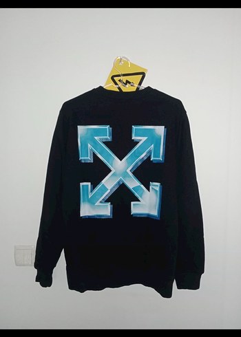 Off-White Siyah Baskılı Sweatshirt - Görsel 2