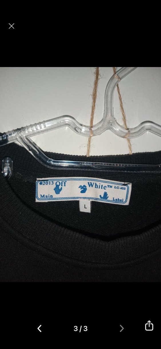 Off-White Siyah Baskılı Sweatshirt - Görsel 3