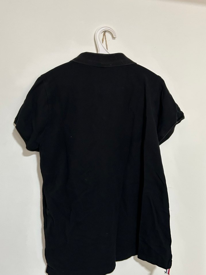 Tommy Siyah Pamuklu Polo Tişört - Görsel 5