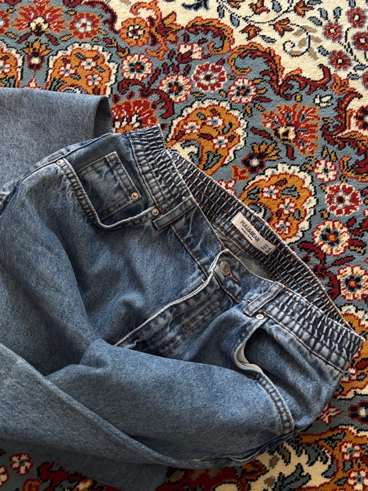 Pull&Bear Mom Jean Kot Pantolon - Görsel 2