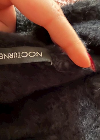 Gri Kürklü Balıkçı Yaka Kadın Kazak - Görsel 2