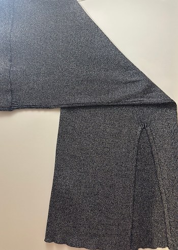 Zara triko yırtmaclı simli etek