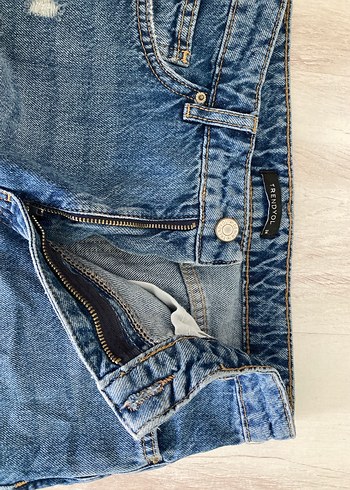 34 Beden Gevşek Kesim Midi Kot Pantolon