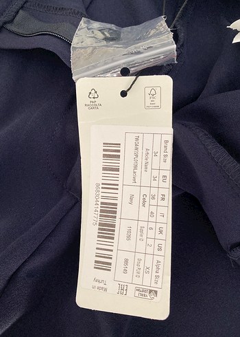 34 Beden lacivert Renk Lacivert Midi Kadın Kumaş Pantolon