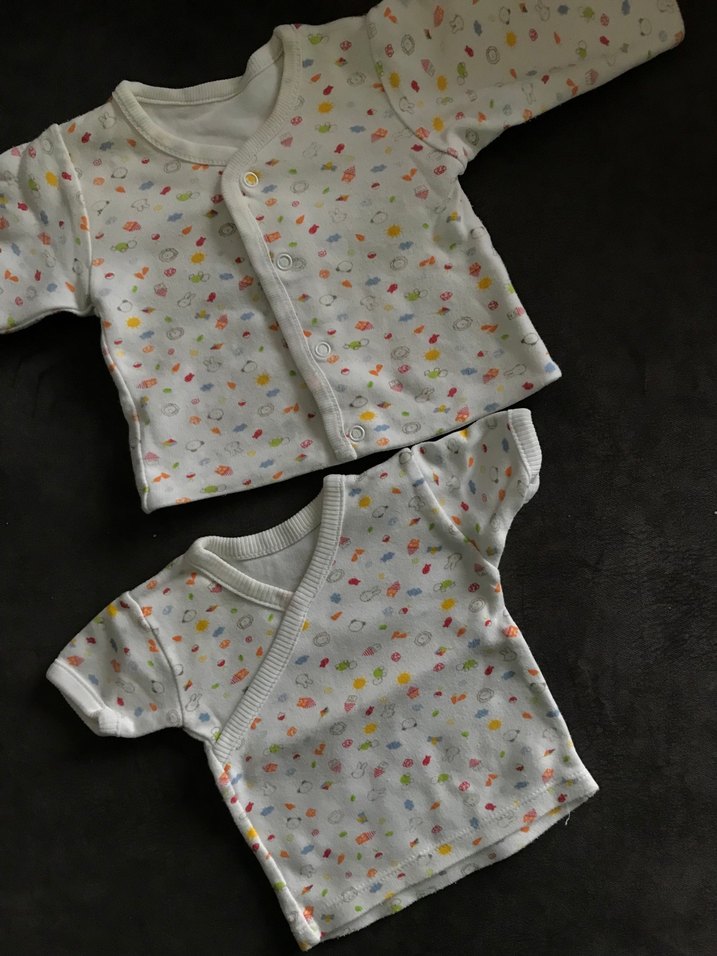 Renkli Desenli Yenidoğan Bebek Üçlü Takım - Görsel 2