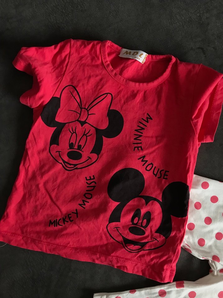 Minnie Mouse Baskılı Bebek Kız Takımı - Görsel 2