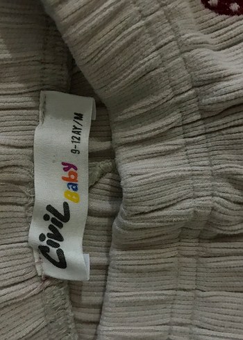 Civil Kız Bebek Bej Pilili Pamuk Pantolon - Görsel 4