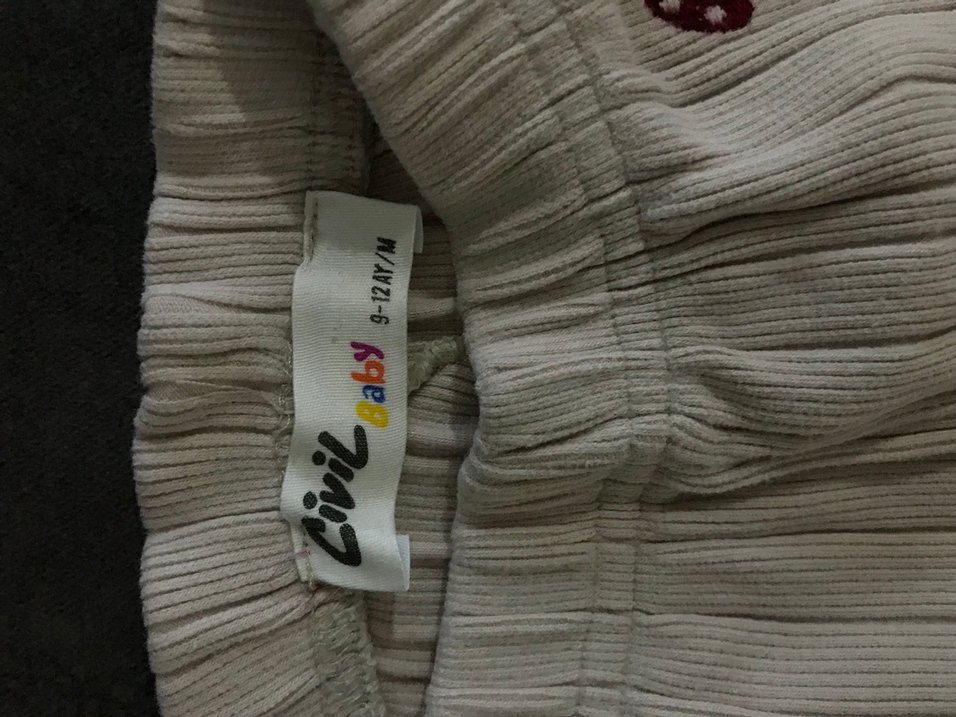 Civil Kız Bebek Bej Pilili Pamuk Pantolon - Görsel 4