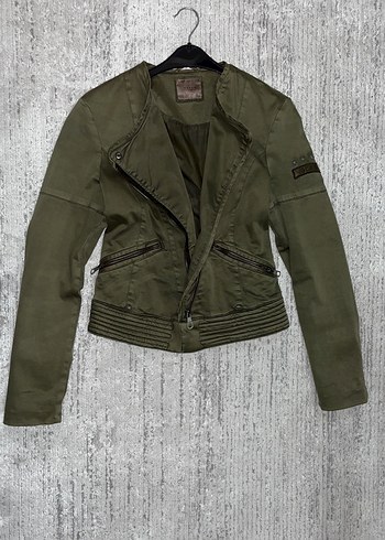 Guess Sibilla Model Haki Yesil Slim Fit Ceket