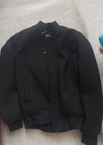 Zara Zara Siyah Fermuarlı Kadın Ceket