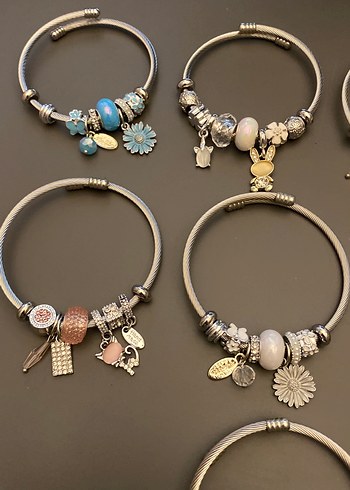 Pandora Bohem Çok Renkli Boncuklu Kadın Bileklik-Pandora