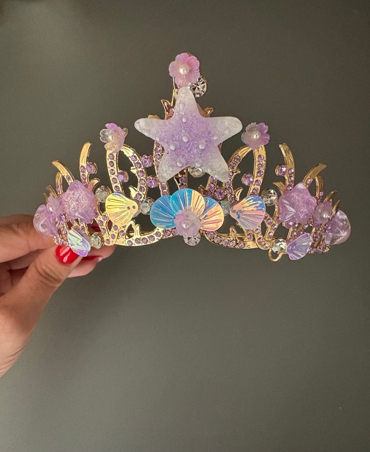 Mor Payetli Deniz Temalı Taç - Görsel 2