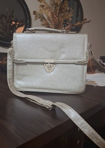 Diğer parlak bej Vintage Deri Kadın Çanta