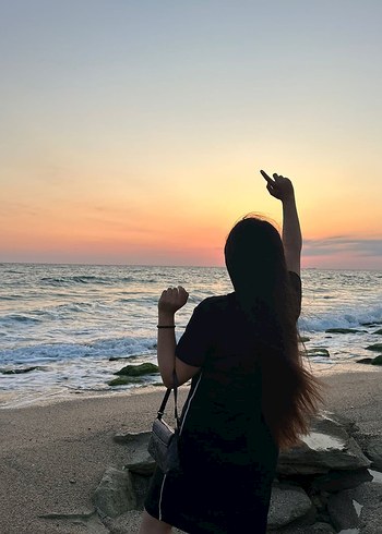 Siyah Midi Kadın Elbise, Kısa Kollu, Yüksek Yaka - Görsel 4