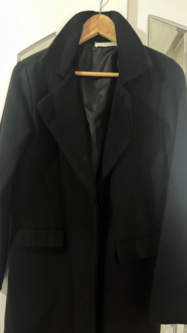 Sevde Uğur Siyah Klasik Kesim Kaban - Görsel 3