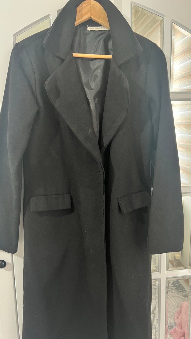 Sevde Uğur Siyah Klasik Kesim Kaban - Görsel 2